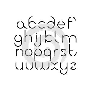 Elegant line orbed font. photo