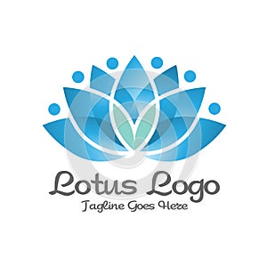 Elegant Lotus flower logo