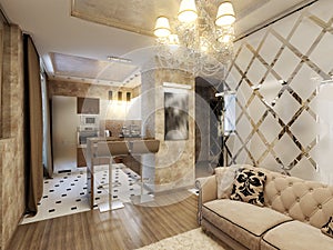 Elegant and luxurious modern livingroom
