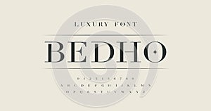 Elegant and luxury alphabet letters font and number. serif Classic elegant Lettering Minimal Fashion