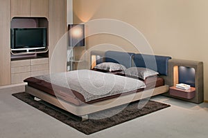 Elegant and luxury bedroom interior design.