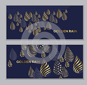 Elegant luxury golden drop pattern for poster
