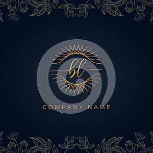 Elegant luxury letter BL logo