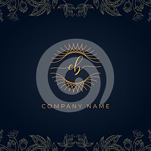 Elegant luxury letter CB logo