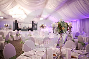 Elegant luxury wedding table decoration