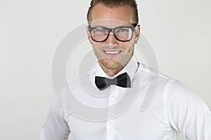 Elegant man with glasses
