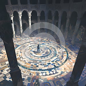 Elegant Marble Labyrinth: A Journey of Discovery and Intrigue.