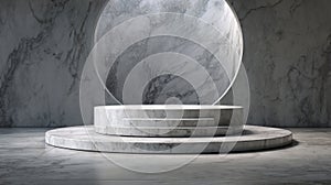elegant marble platform display minimal