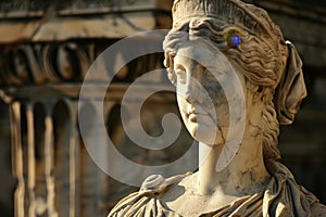 Elegant marble statue of a classical figure