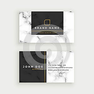Elegant marble texture business card design