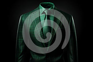 Elegant men green suit indian. Generate Ai