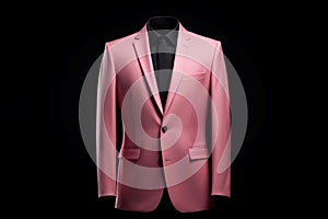 Elegant men pink formal suit. Generate Ai