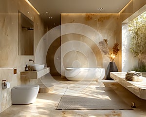 Elegant minimalist bathroom