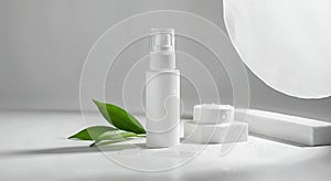 Elegant and Minimalist Skincare Product on a Clean White Background