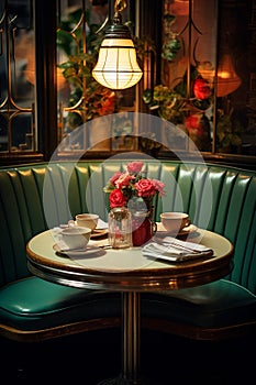 Elegant Minimalist Table Setting in Upscale Restaurant