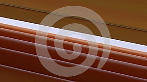 Elegant and modern 3D Rendering abstract background with a sense of uniformity and a pop of orange overlapping bands