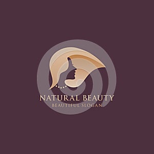 Elegant Modern Gradient of Natural Beauty Women Inspiration Design Leaf Concept