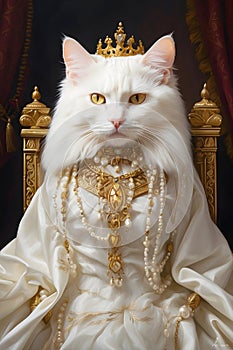 Elegant Monarchy: Your Cat\'s Queenly Demeanor in Every Whisker