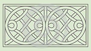 Elegant monochromatic Celtic border, continuous pattern for sophisticated design vector design Generative AI