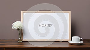 Elegant Mosiul Mockup On Coffee Table In Hurufiyya Style