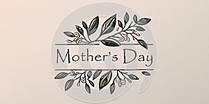 Elegant Mother\'s Day Logo Banner. Generative AI