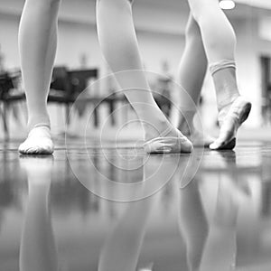 Elegant movements of Ballerina legs