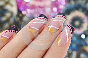 Elegant nail design.