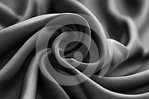 Luxurious Black Satin Draped Background.AI-generated