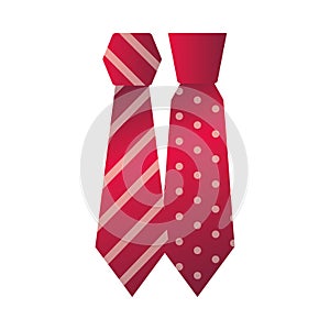 Elegant neckties accessories isolated icons