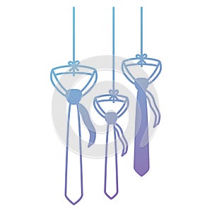 Elegant neckties hanging icon
