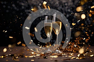 Elegant New Years Eve background with golden