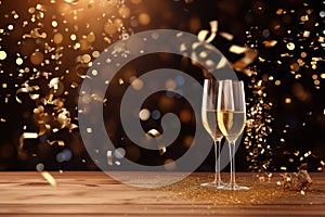 Elegant New Years Eve background with golden