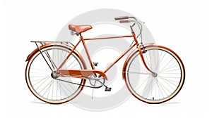 Elegant Orange Bicycle With Mid-century Design