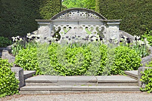 Elegant ornamental garden in an english countryside