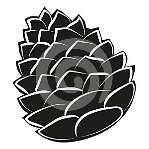 Elegant Outline drawing of pine cone. Vector illustration.