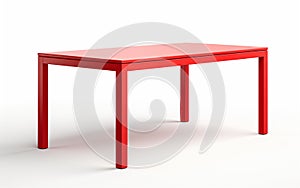Elegant Parsons Table on White -Generative Ai