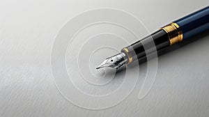 Elegant Pen on Symmetrical Desk - Business Banner and Design Concept