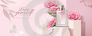 Elegant perfume banner ads