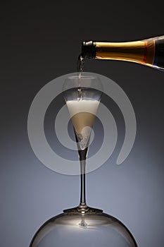 Elegant photo of a champagne flute