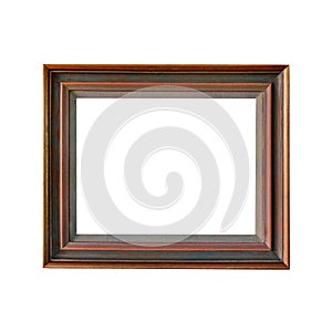 Elegant photo frame wood rectangle inner outer medium size reddish