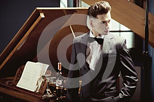 Elegant pianist photo
