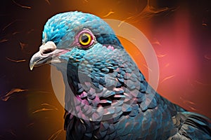 Elegant Pigeon bird art. Generate Ai