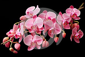 Elegant Pink orchids flowers. Generate Ai