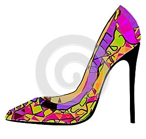 Elegant pink polished shoe