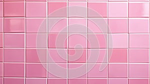Elegant pink tile in a chequered pattern for bathroom walls and flooring, Ai Generated