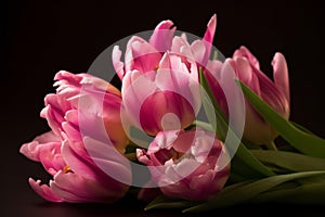 Elegant pink tulip posy