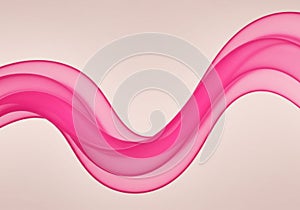 Elegant pink wave pattern on a soft beige background