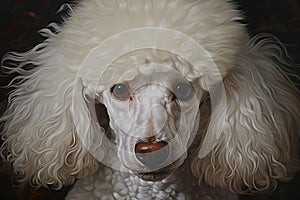 Elegant Poodle dog. Generate Ai