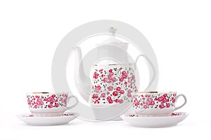 Elegant porcelain tea set