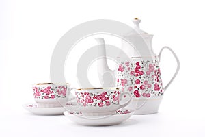 Elegant porcelain tea set